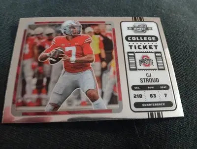2023 Panini Optic - College Ticket. C.J. Stroud #2 (RC). Ohio State. NRMT+ - Football Card Single