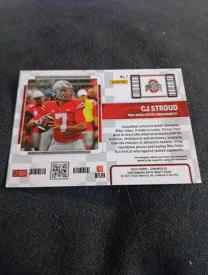 2023 Panini Optic - College Ticket. C.J. Stroud #2 (RC). Ohio State. NRMT+ - Football Card Single