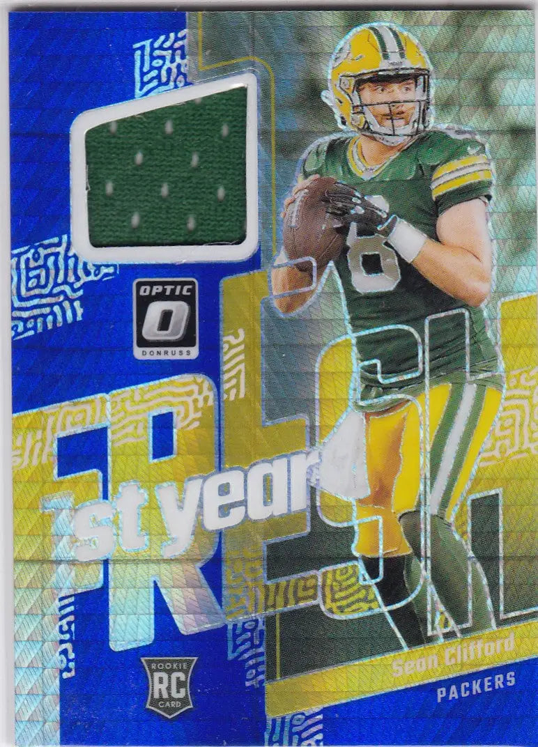 2023 Panini Optic #FYF-SC Sean Clifford Blue First Year Freshman RC Packers