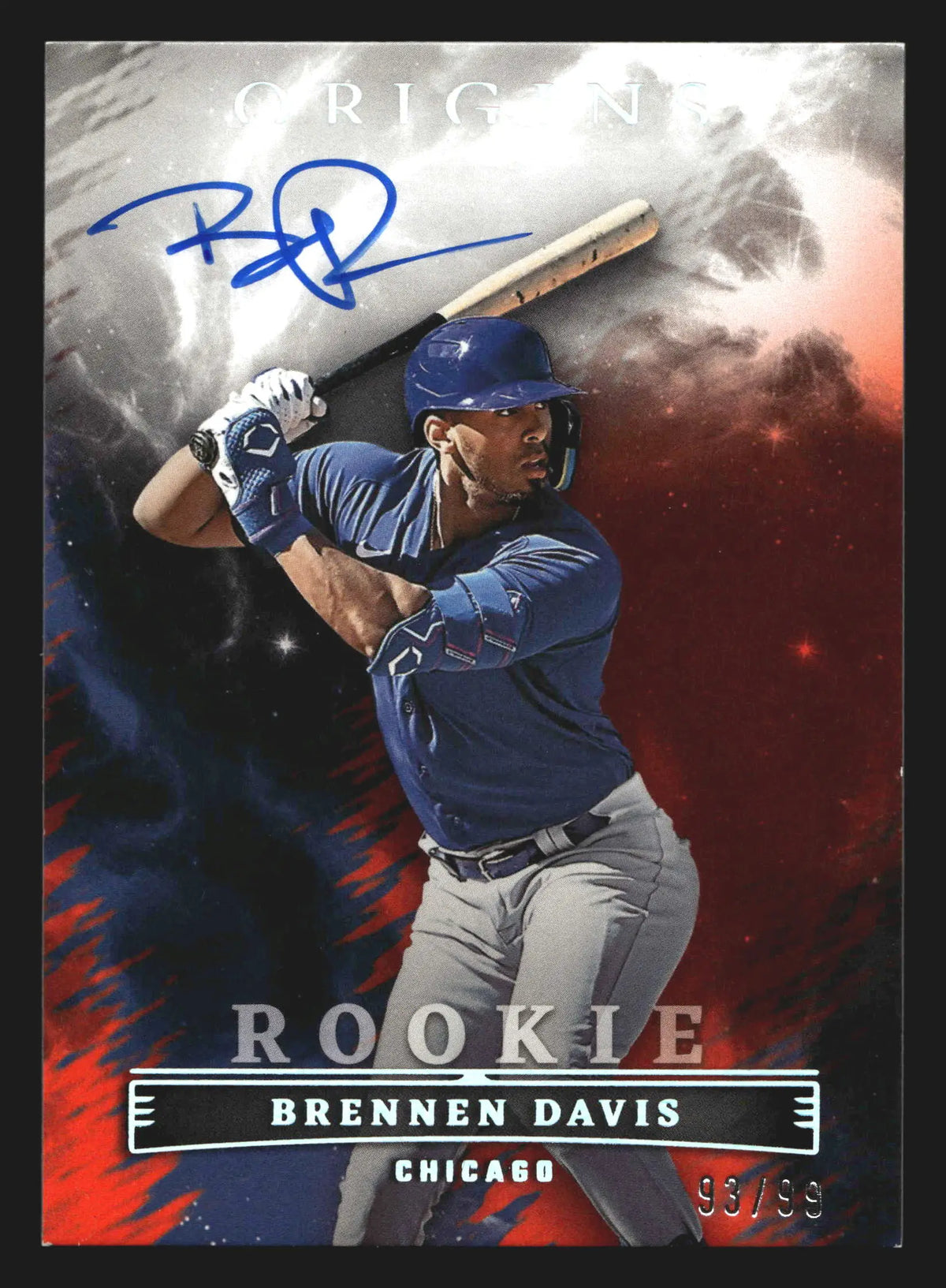2023 Panini Origins Brennen Davis #OPS-BD Red Auto /99 RC Cubs - Baseball Card Single