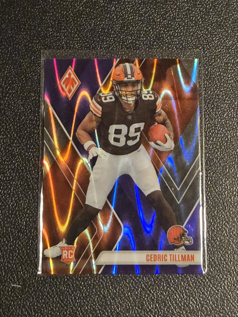 2023 Panini Phoenix #137 Cedric Tillman Purple Seismic #/125
