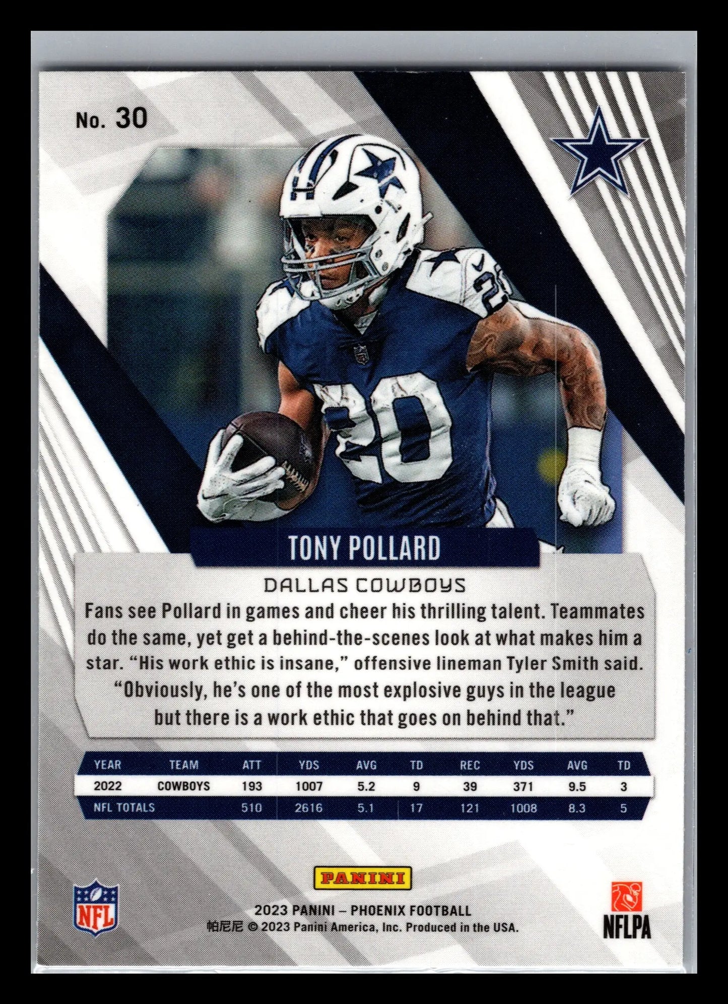2023 Panini Phoenix #30 Tony Pollard Dallas Cowboys - Football Card Single