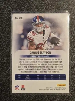 2023 Panini Prestige #218 Darius Slayton Xtra Points Hyper - Football Card Single