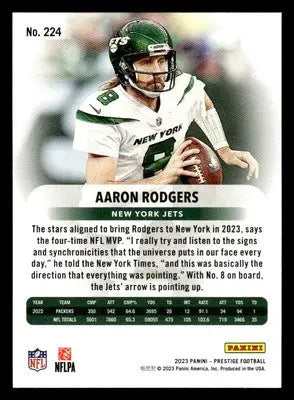 2023 Panini Prestige #224 Aaron Rodgers Xtra Points Galaxy - Football Card Single