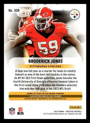 2023 Panini Prestige #308 Broderick Jones - Football Card Single
