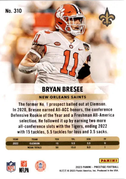 2023 Panini Prestige #310 Bryan Bresee - Football Card Single
