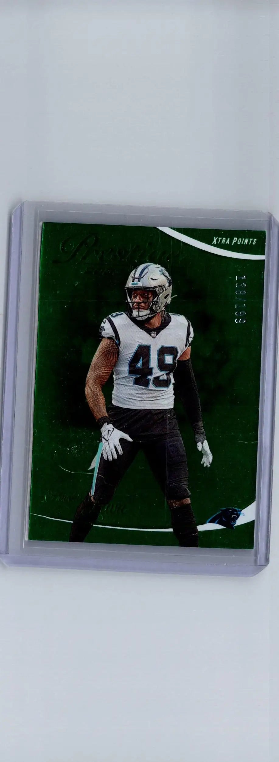 2023 Panini Prestige #41 Frankie Luvu Xtra Points Premium Green #/199 - Football Card Single