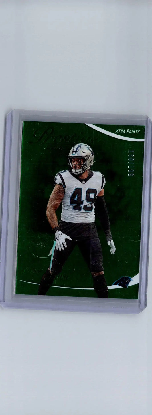 2023 Panini Prestige #41 Frankie Luvu Xtra Points Premium Green #/199 - Football Card Single
