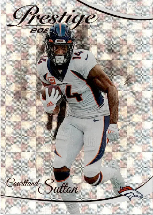 2023 Panini Prestige #90 Courtland Sutton Xtra Points Hyper - Football Card Single