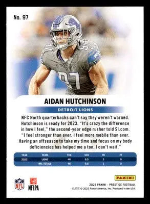 2023 Panini Prestige #97 Aidan Hutchinson - Football Card Single