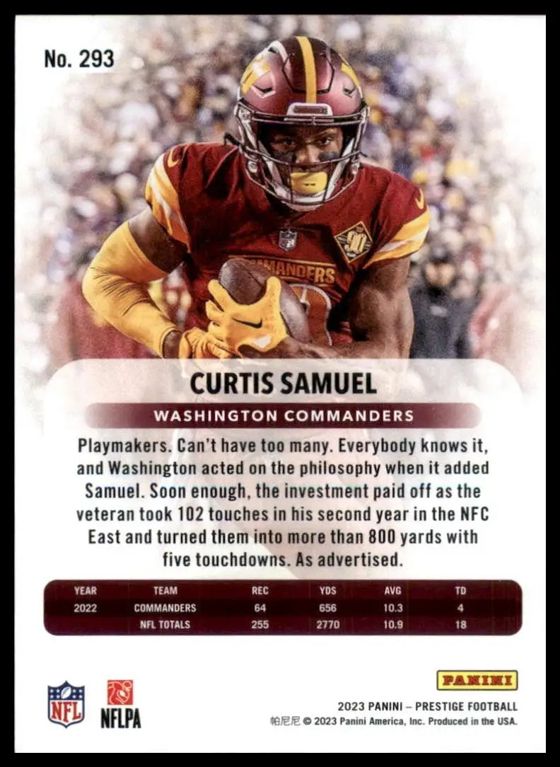 2023 Panini Prestige Hyper Curtis Samuel #293 Washington Commanders Football NFL - Football Card Single