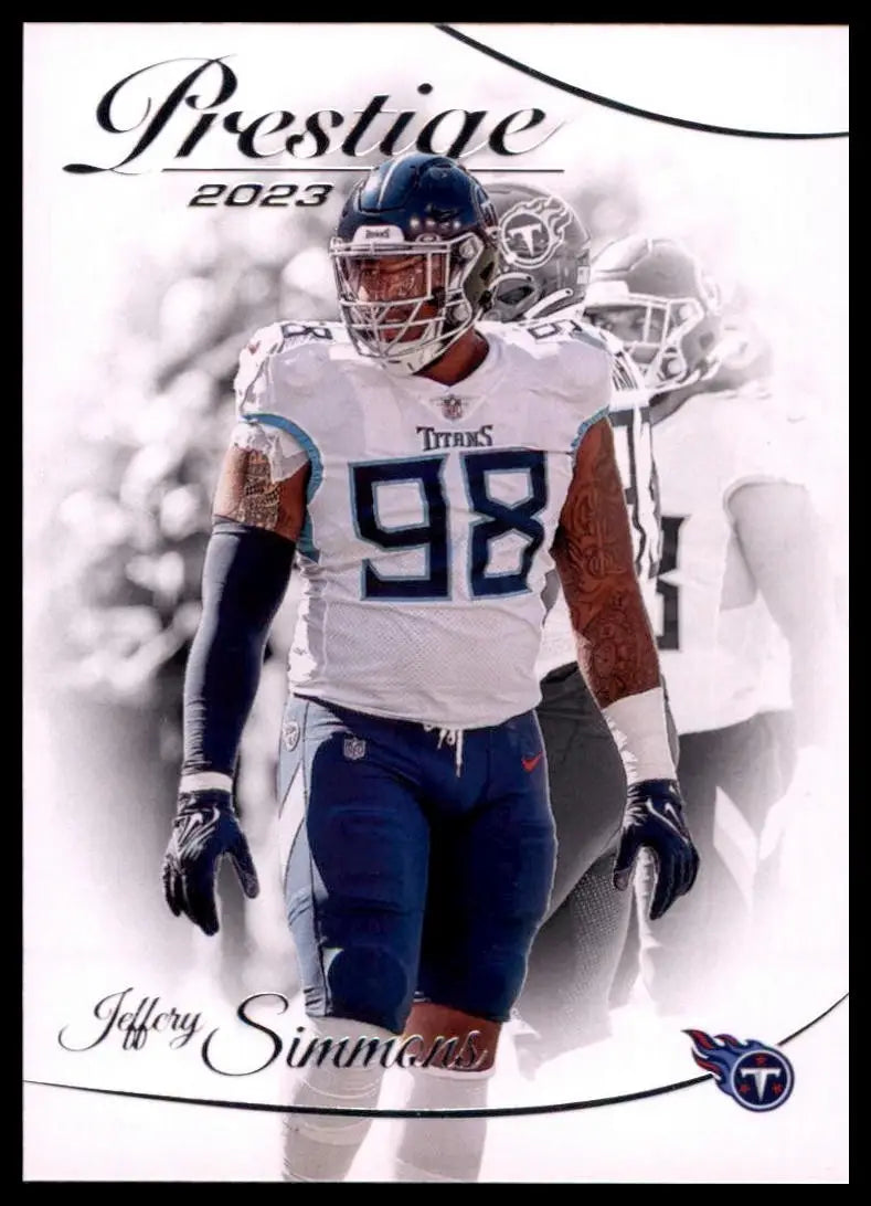 2023 Panini Prestige Jeffery Simmons #287 Tennessee Titans Football Card NFL - Football Card Single