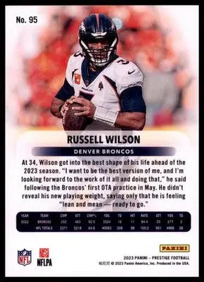 2023 Panini Prestige Russell Wilson 95 Denver Broncos