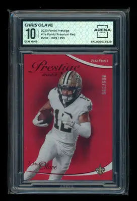 2023 Panini Prestige Xtra Points Premium Red Chris Olave #208 009/399 AC 10 - Football Card Single