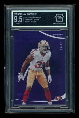 2023 Panini Prestige Xtra Points Purple Tashaun Gipson #262 70/99 Arena Club 9.5 - Football Card Single