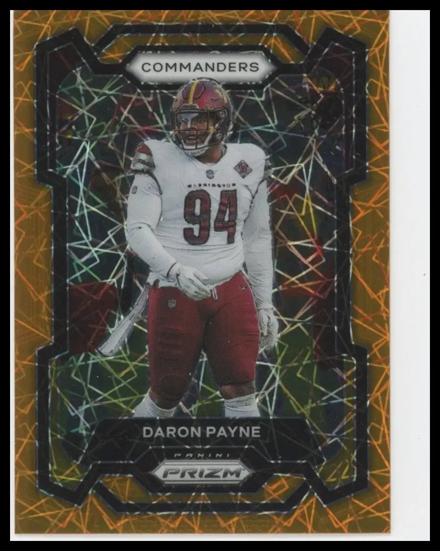 2023 Panini Prism Orange Laser Daron Paye #295 Washington Commanders Football