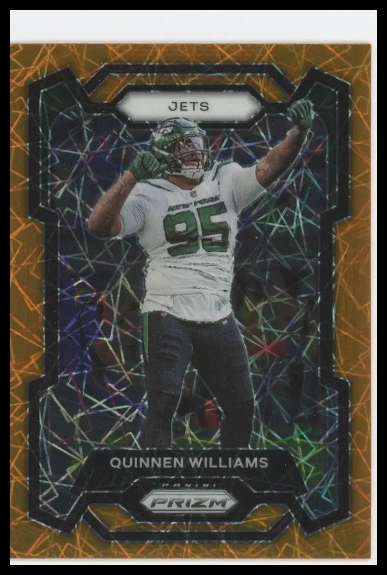 2023 Panini Prism Orange Laser Quinnen Williams #234 New York Jets Football Card