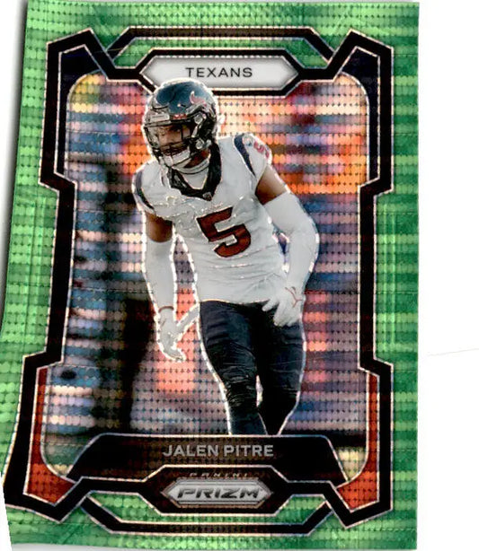 2023 Panini Prizm #120 Jalen Pitre Neon Green Pulsar - Football Card Single