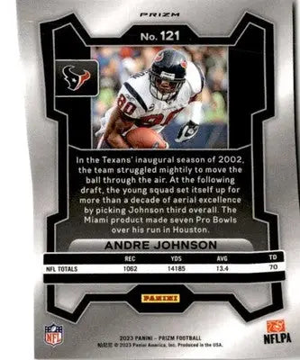 2023 Panini Prizm #121 Andre Johnson Lazer - Football Card Single