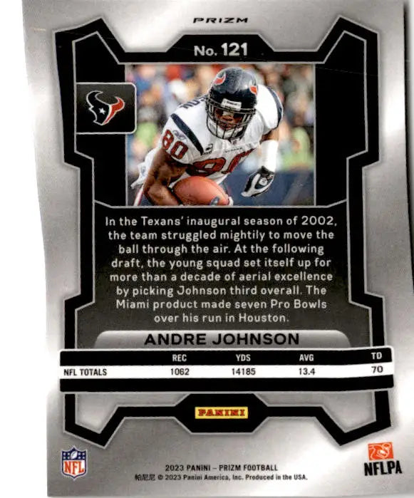 2023 Panini Prizm #121 Andre Johnson Lazer - Football Card Single
