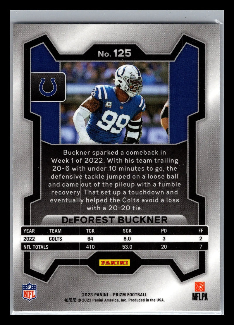 2023 Panini Prizm #125 DeForest Buckner Indianapolis Colts - Football Card Single