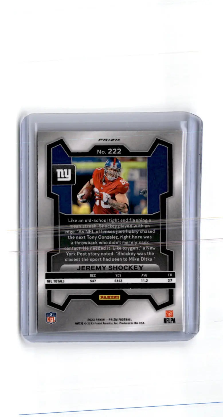 2023 Panini Prizm #222 Jeremy Shockey Red White and Blue - Football Card Single