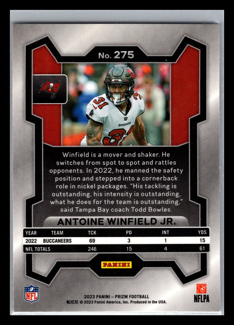 2023 Panini Prizm #275 Antoine Winfield Jr. Tampa Bay Buccaneers - Football Card Single
