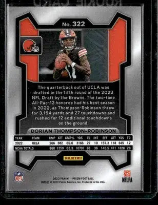 2023 Panini Prizm #322 Dorian Thompson-Robinson - Football Card Single