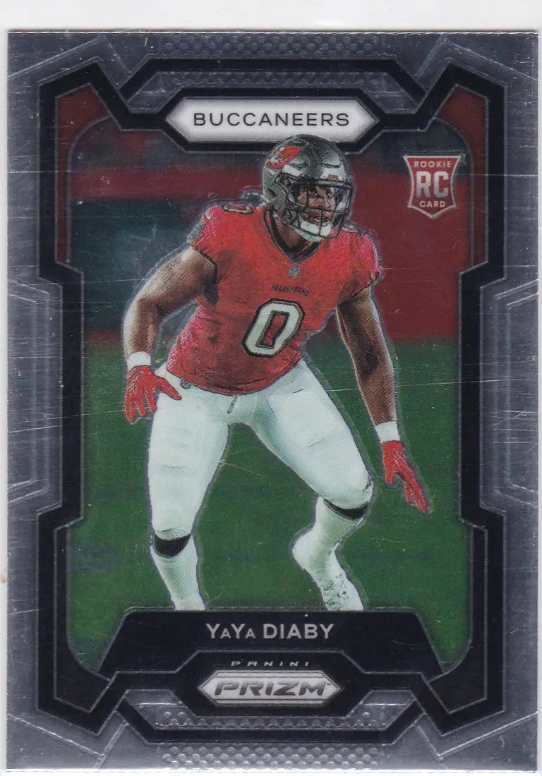 2021 Panini Prizm Yaya Diaby RC Tampa Bay Buccaneers football card display