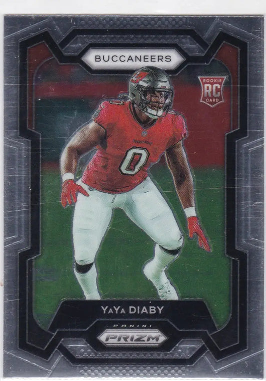 2021 Panini Prizm Yaya Diaby RC Tampa Bay Buccaneers football card display