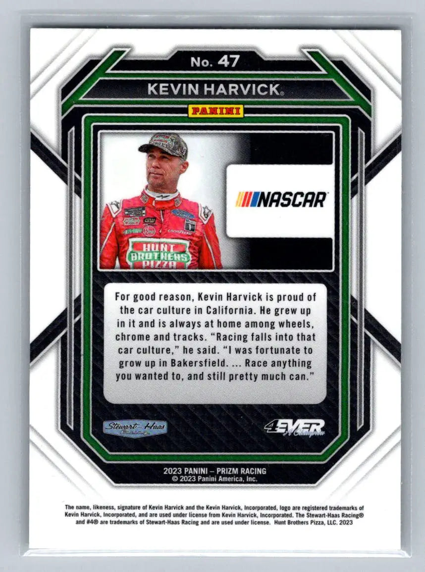 2023 Panini Prizm #47 Kevin Harvick Stewart-Haas Racing - Racing Card Single