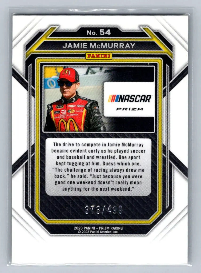 2023 Panini Prizm #54 Jamie McMurray Blue Prizm #/499 Chip Ganassi Racing - Racing Card Single