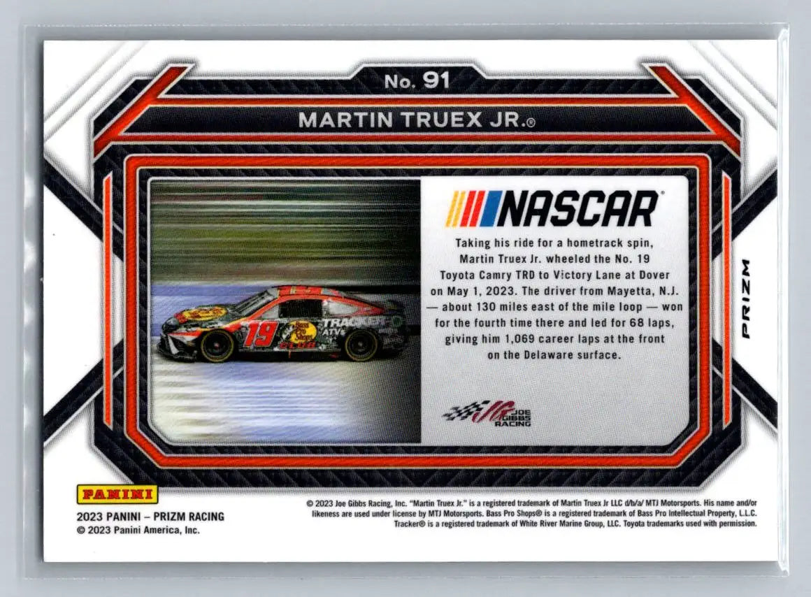 2023 Panini Prizm #91 Martin Truex Jr. Reactive Orange Joe Gibbs Racing - Racing Card Single