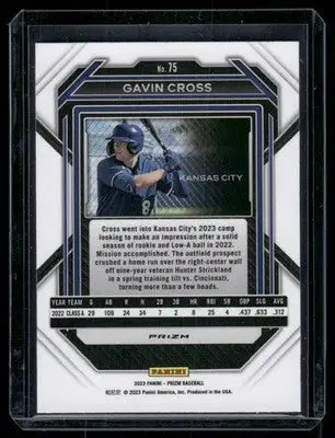 2023 Panini Prizm Baseball Gavin Cross #75 Blue Mosaic Baseball - Baseball Card Single