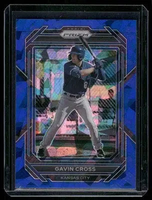 2023 Panini Prizm Baseball Gavin Cross #75 Blue Mosaic Baseball - Baseball Card Single