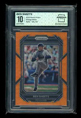 2023 Panini Prizm Ben Sheets #241 Orange Wave 08/50 Baseball Arena Club 10 - Baseball Card Single