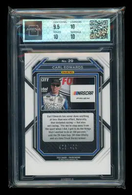 2023 Panini Prizm Blue Prizm Carl Edwards #29 408/499 Racing Arena Club 10 - Racing Card Single