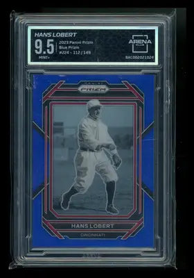 2023 Panini Prizm Blue Prizm Hans Lobert #224 112/149 Baseball Arena Club 9.5 - Baseball Card Single