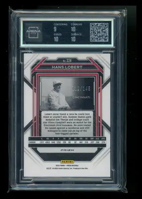 2023 Panini Prizm Blue Prizm Hans Lobert #224 112/149 Baseball Arena Club 9.5 - Baseball Card Single
