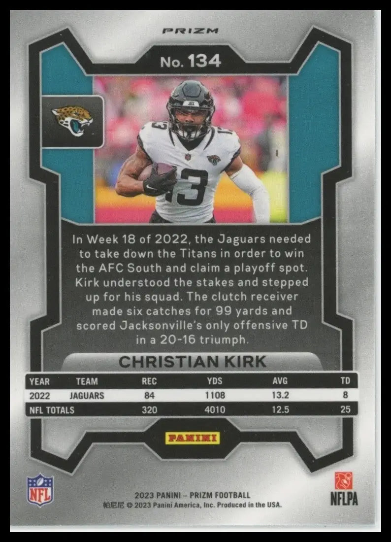 2023 Panini Prizm - Christian Kirk #134 Silver Prizm - Football Card Single