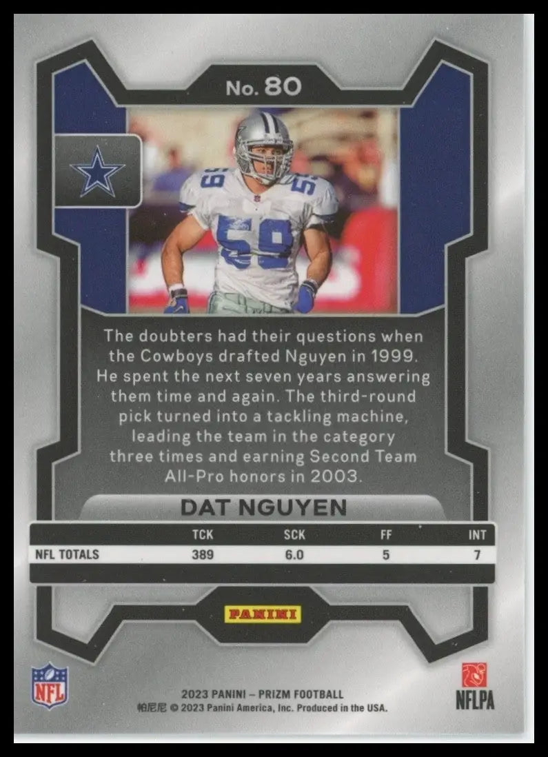 2023 Panini Prizm - Dat Nguyen #80 - Football Card Single