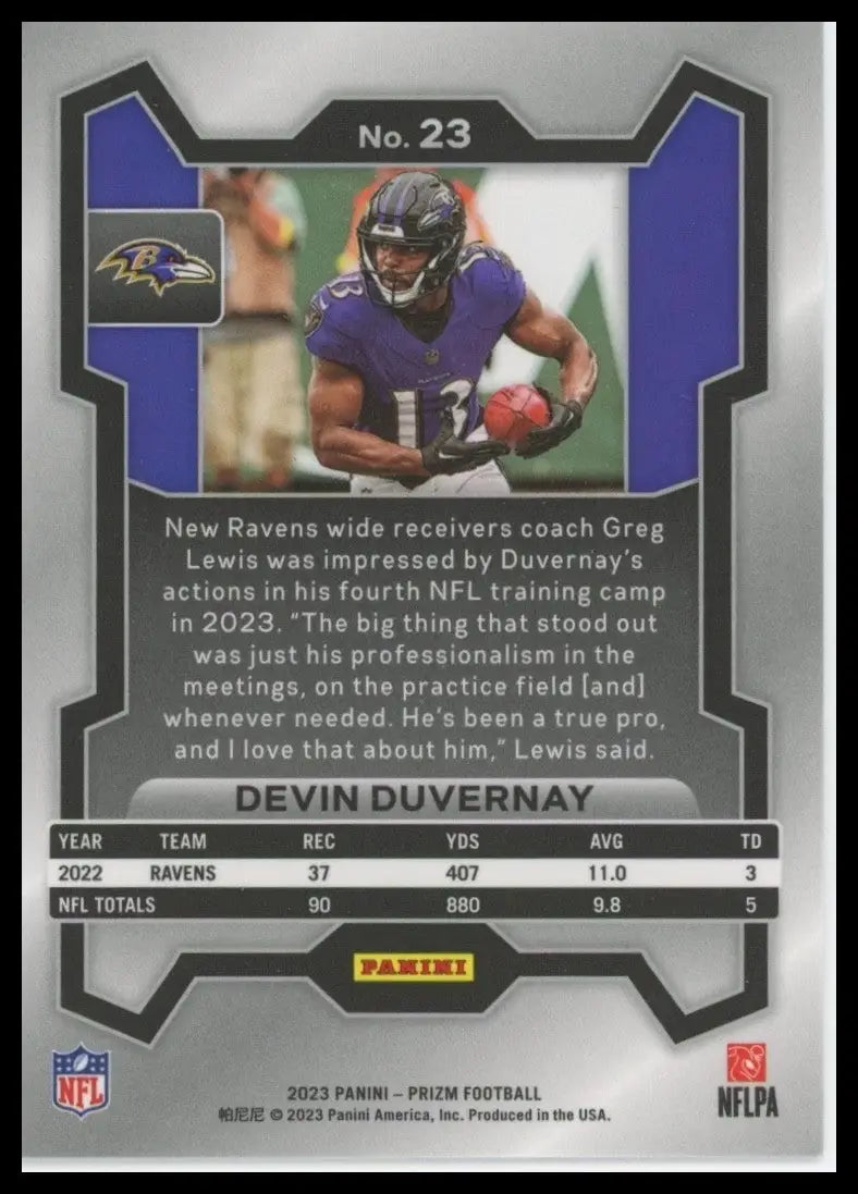 2023 Panini Prizm - Devin Duvernay #23 - Football Card Single