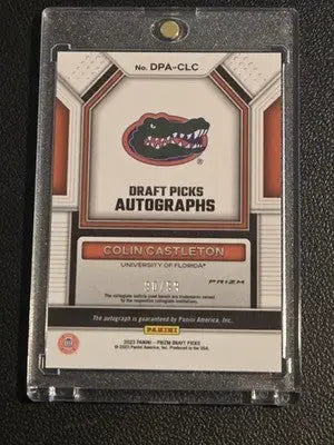 2023 Panini Prizm Draft Colin Castleton Draft Picks Autographs Purple Ice #/99 - Basketball Card Single