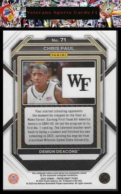 2023 Panini Prizm Draft Picks #71 Chris Paul