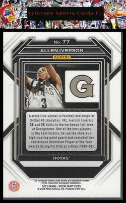 2023 Panini Prizm Draft Picks #77 Allen Iverson