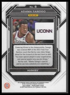2023 Panini Prizm Draft Picks #8 Adama Sanogo