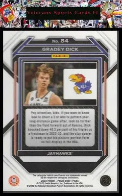 2023 Panini Prizm Draft Picks #84 Gradey Dick - Basketball Card Single