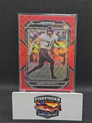 2023 Panini Prizm Draft Picks - Andre Carter II #192 Ruby Wave Prizm (RC) - Football Card Single