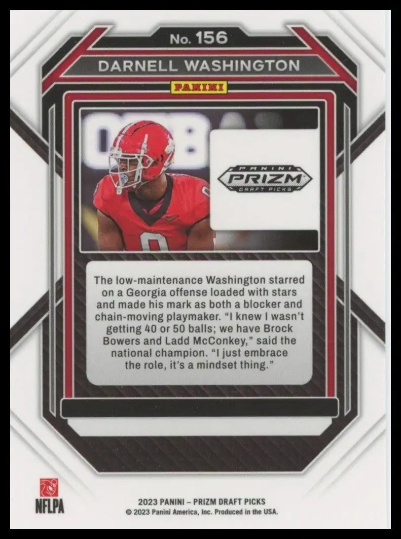 2023 Panini Prizm Draft Picks - Darnell Washington #156 (RC) - Football Card Single