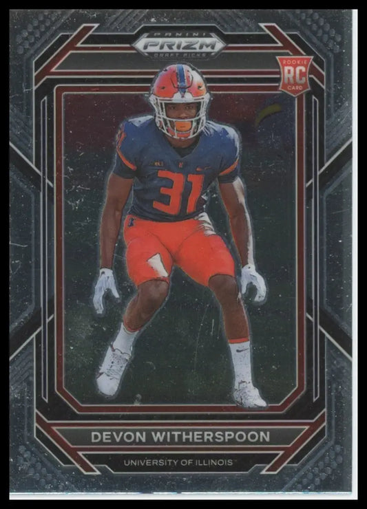 2023 Panini Prizm Draft Picks Devon Witherspoon 179 Illinois Fighting Illini - Football Card Single